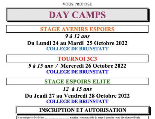 Day Camps toussaint 2022